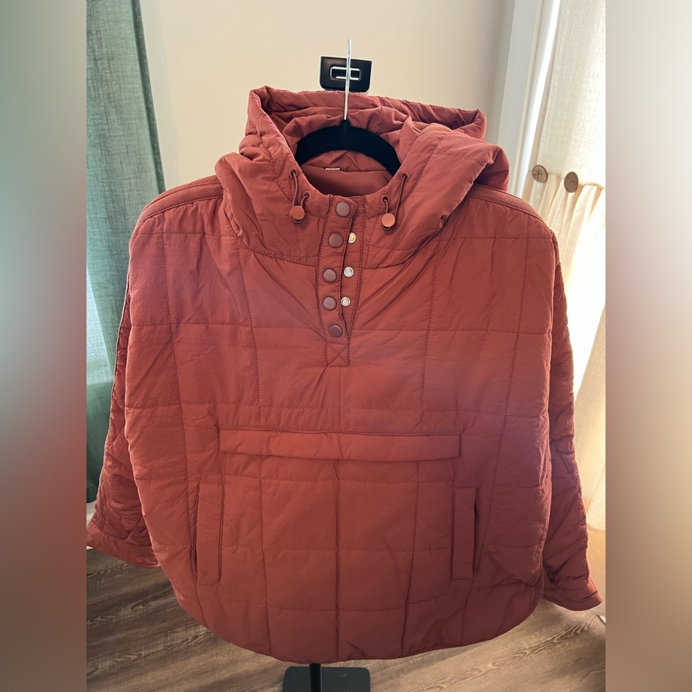 Women's Puffer Pullover Jacket - Rust Brown - image 8